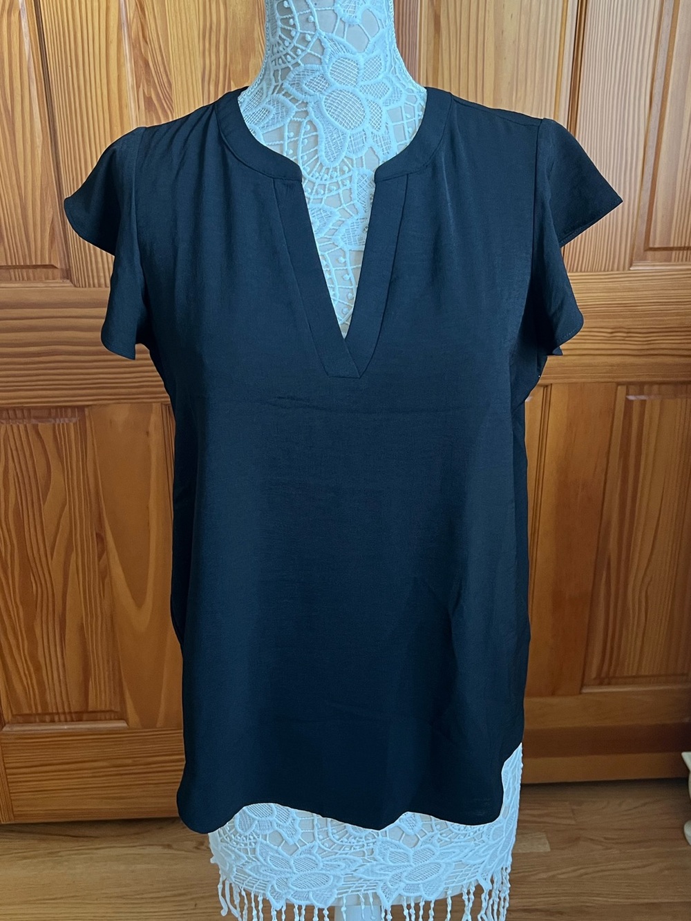 Adrianna Papell Flutter Sleeve Blouse